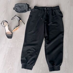 Zara black drawstring pants